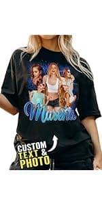 Custom Photo Bootleg Rap Shirt with Girlfriend's Face for Boyfriend - Vintage Graphic Shirt for Men