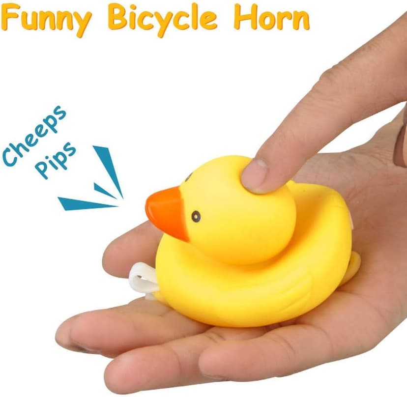 NEKRASH Duck Bike Bell, Rubber Duck Bicycle Accessories with LED Light, Cute Propeller Handlebar Bicycle Horns for Kids Toddler Children Adults Sport Outdoor B07T2HJK9K