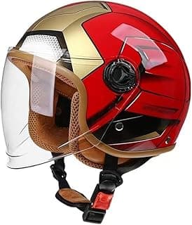Youth & Kids Gift Retro Electric Motorcycle 3/4 Half Helmet,Toddler Cute 3/4 Open Face Motorcycle Half Helmet,DOT Approved,Boys Girls Go-Kart Dirt-Bike Street Scooter Vespa ATV Helmet