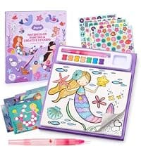Watercolor Painting Set for Kids Ages 3-5 & 4-8, Arts & Crafts Drawing Activity Travel Toy, Birthday Gifts for Boys & Girls JoyCat Paint with Water Coloring Books for Toddlers (Magical Pony) B0CTHQJF57