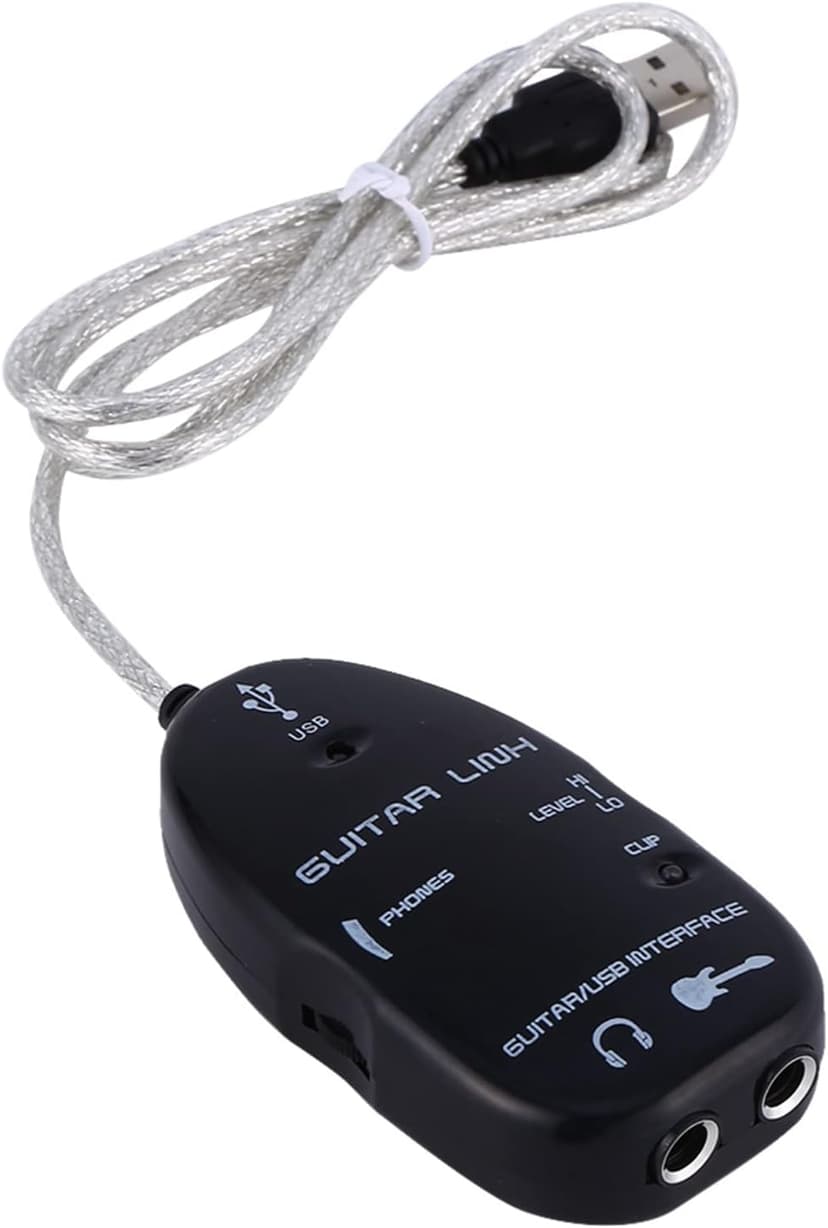 Sunicon Professional USB Guitar Cable, Guitar to USB Interface Cable Link Audio with Software CD Driver for PC Recording Adapter