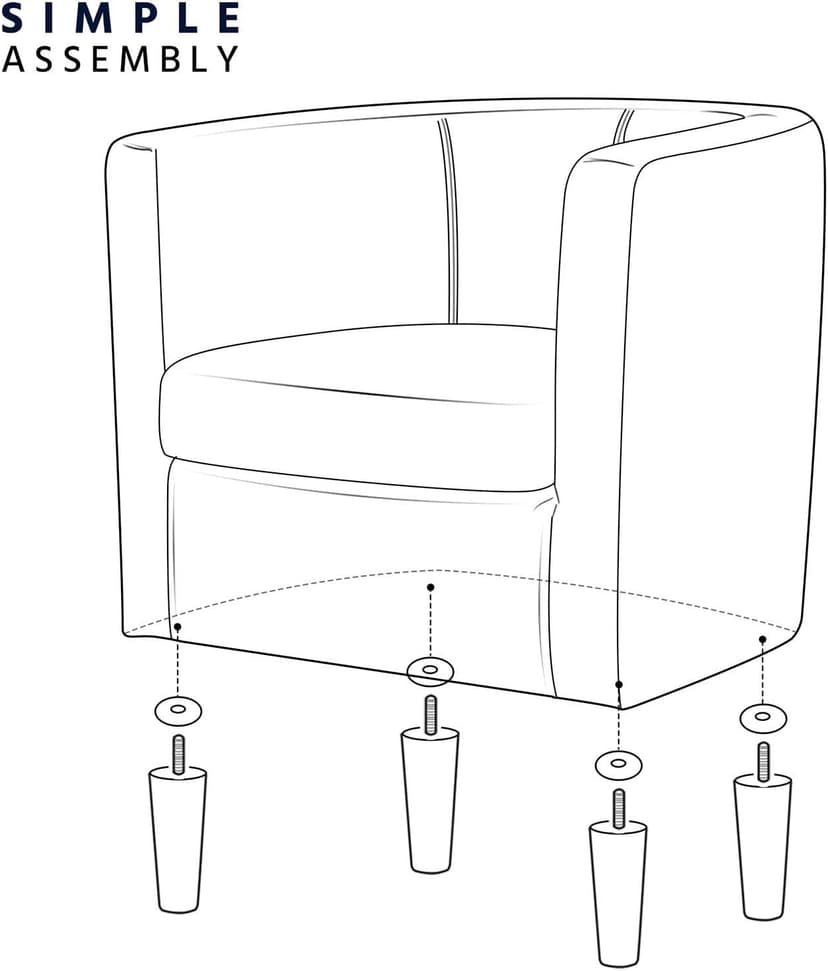 Yaheetech Velvet Accent Chair, Modern and Comfortable Armchairs, Upholstered Barrel Sofa Chair for Living Room Bedroom Waiting Room, Blue