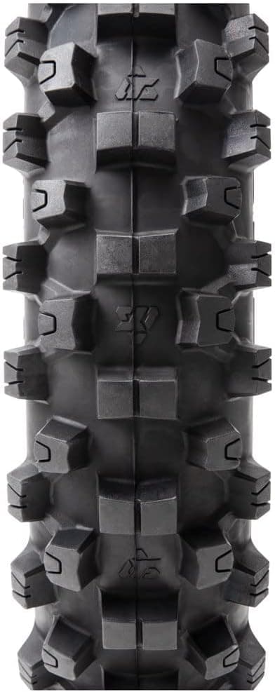 Tusk EMEX T-35® Soft/Intermediate Terrain Dirt Bike Front and Rear Tire Set – Front 60/100x14 & Rear 80/100x12 – Deep Tread Off-Road Trail Tires – Tube Type Motocross Motorcycle Tires