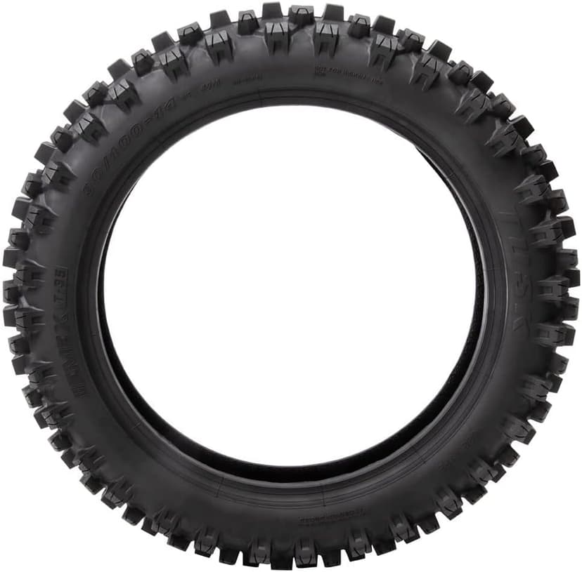 Tusk EMEX T-35® Soft/Intermediate Terrain Dirt Bike Front and Rear Tire Set – Front 60/100x14 & Rear 80/100x12 – Deep Tread Off-Road Trail Tires – Tube Type Motocross Motorcycle Tires