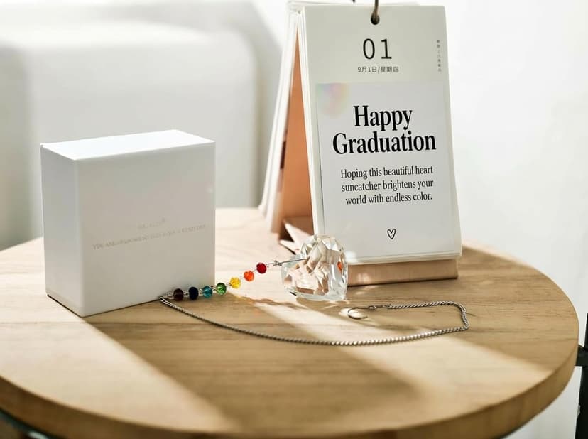 Hegelda Graduation Gifts for Women Her 2026 Crystal Heart Suncatcher Ornaments B0GH76NCTW