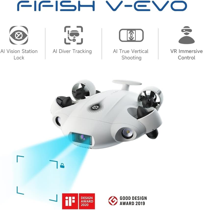 QYSEA FIFISH V-EVO OmniView 4K 60FPS Underwater Drone ROV Standard Package