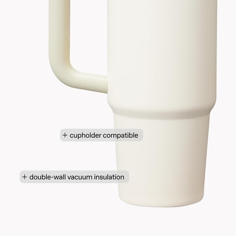 Handle and Straw | 3-Position Lid | Cup Holder Compatible for Travel | Insulated Stainless Steel Cup | BPA-Free STANLEY Quencher H2.0 Flow State Tumbler, 30 oz, Ash B0CJZF9XZZ