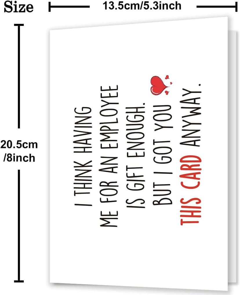 Ziwenhu Boss Day Gifts for Men, Happy Boss's Day Card for Him, Funny Boss Lady Gifts for Women, Cute Birthday Card from employee