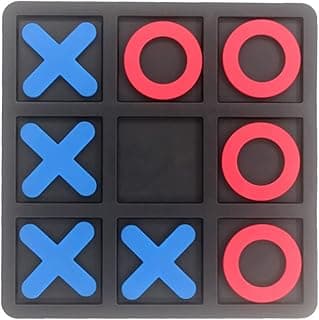 Tic Tac Toe Board Game,Tic Tac Toe Family Game, Classic Board Game, Classical Family Board Game,Children's Tic Tac Toe Game, Plastic tic tac Toe Game, Board Size 15 X 15 cm