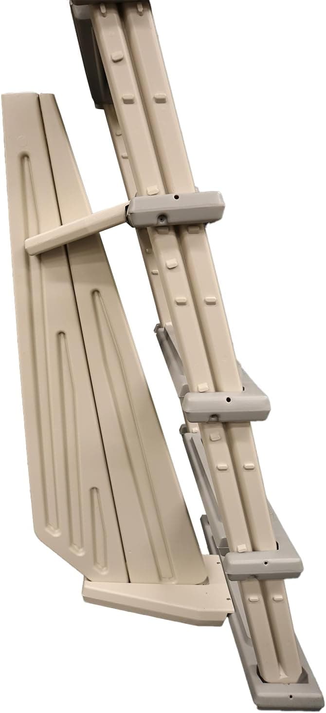 Confer Plastics 6000X Heavy Duty Above Ground in-Pool Swimming Ladder for Decks Adjustable from 42IN to 56IN HIGH