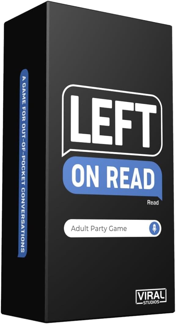 Viral Studios Left on Read - Hilarious Text Message Party Game for Adults | 500 Cards, Fast-Paced Group Fun for Game Nights, Parties, and College Hangouts | Card Set for Friends and Social Gatherings