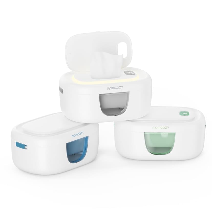 Wipe Warmer with Night Light, Fast and Even Heating, 4 Adjustable Temperature Modes, Baby Shower & Registry Must-haves, Grey Momcozy Baby Wipe Warmer, Innovative Spring Design,Large Capacity Dispenser B0FZKLFGJ1
