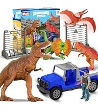 Zippytots Dinosaur Toys for Kids 3-5, 10 PCS Realistic Plastic Dinosaur Figure Toy Set Including T-Rex, Stegosaurus, Spinosaurus, Ideal Gift for Toddle