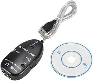 Vay Forwarg usb guitar audio audio effect guitar computer connection cable recording cable 4.5ft (black)