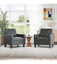 STHOUYN Comfy Floor Chair Bedroom 2 USB Charging Ports, 5-Position Couch Gaming Lounge Chairs Adults, Indoor Folding Lazy Sofa Meditation Arm Dorm Chair Living Room (Grey)