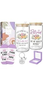 Retirement Gifts for Women 2025, Best Cool Retirement Gifts for Coworker Teacher Nurses Boss Friends Mom Grandma Retirees, Coworkers Farewell Leaving Going Away Gift with 20Oz Tumbler Canvas Tote Bag