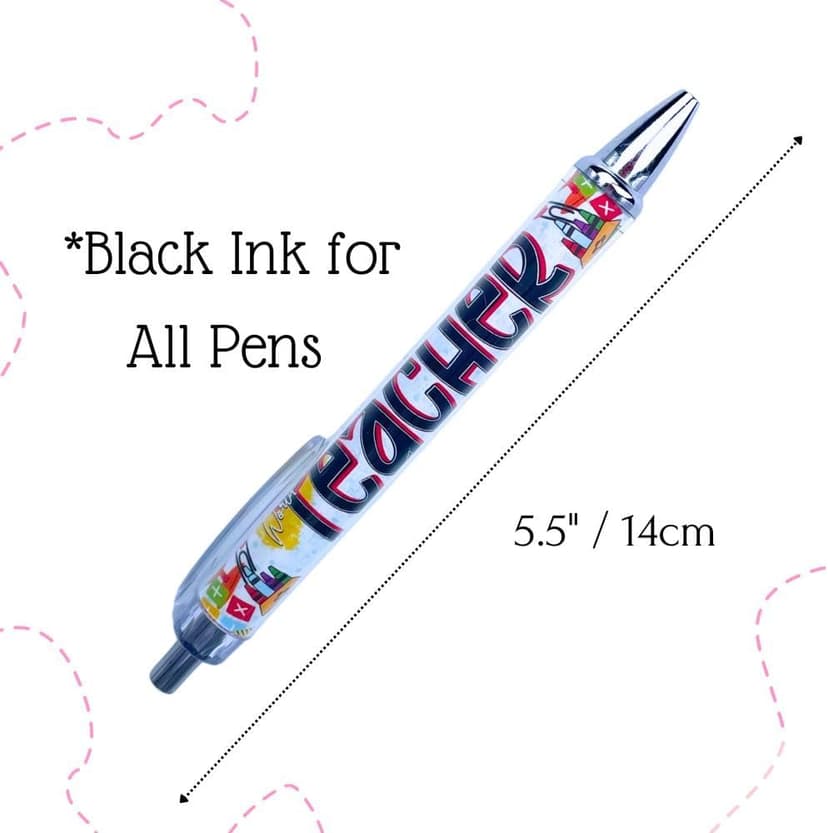 YJ PREMIUMS 10PC Teacher Pen | Fun Cute Funny Cool Best Pens for Teacher Set Pack Teach Love Inspire Writing School Sayings Preschool Appreciation Gifts Supplies Gift Supply in Bulk