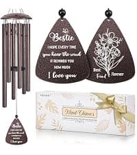 Best sister ever gift for women birthday christmas mother's day, sisters in law gift, sister gifts from brother, home decor Sister Gifts, 32" Bronze Wind Chimes, Sister's Birthday Gifts from Sisters B0FLDC4X15
