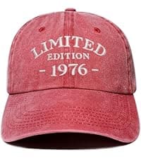 50th Birthday Gifts for Him Her, 50 Year Old Gifts Ideas, Adjustable Washed Cotton Embroidered Baseball Cap B0FJRQ6JCK