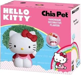Chia Pet Hello Kitty with Seed Pack, Decorative Pottery Planter, Easy to Do and Fun to Grow, Novelty Gift, Perfect for Any Occasion