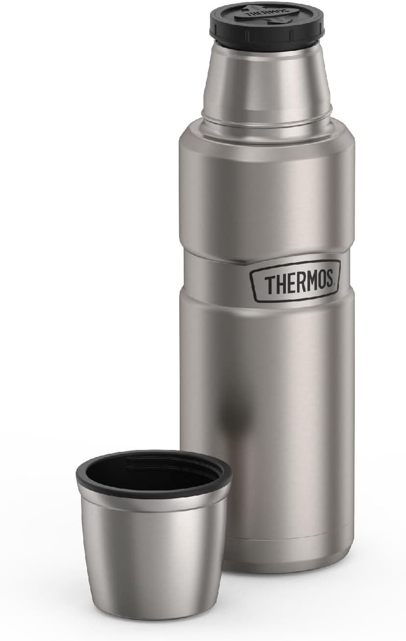 THERMOS Stainless King Vacuum-Insulated Compact Bottle, 16 Ounce, Matte Steel