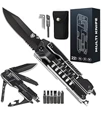 Gifts for Him Men, Christmas Anniversary Birthday Gifts for Boyfriend Husband, Stocking Stuffers for Him, Engraved Pocket Knife, Camping Hiking Multitool Knife Present, Folding Knives with Wood Box