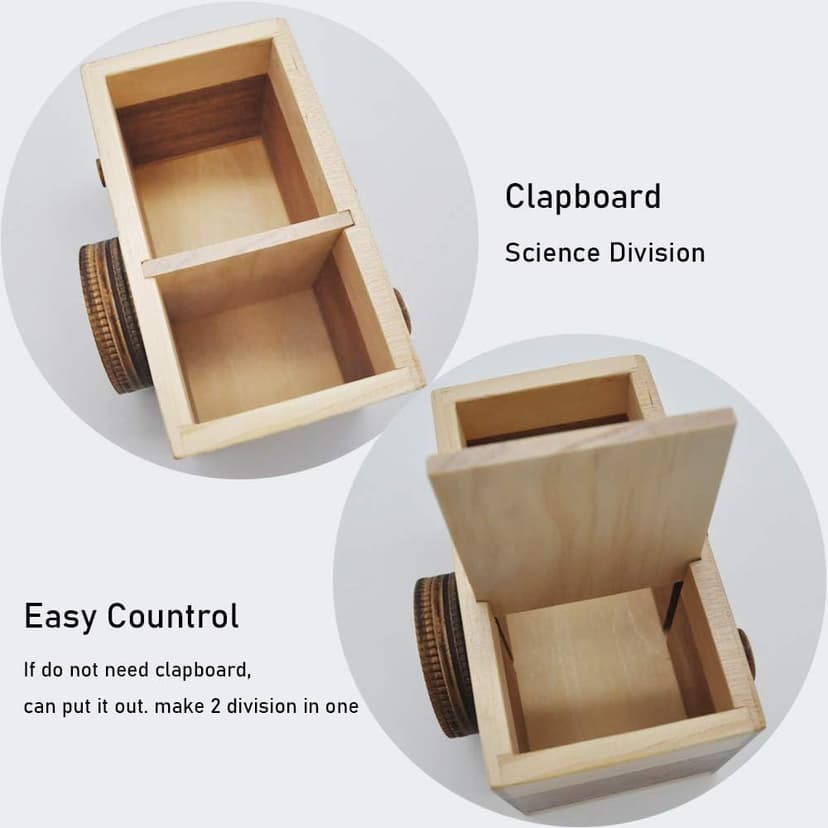 Zak-ka Camera Wooden Pencil Holder Creative Desktop Pencil Holder Stationary Makeup Organizer Decor Holder for Office Home (camera)