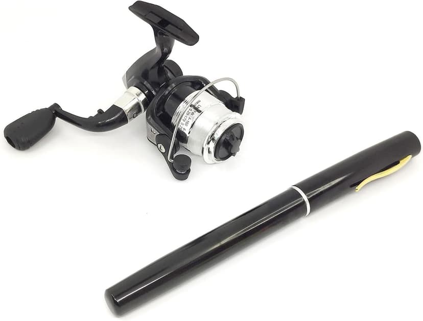 Portable Small Pen Fishing Rod And Spinning Reel Combo, 38inches Pocket Mini Fishing Kit Telescopic Fishing Pole For River Lake Reservoirs Ice And So On (Fishing Rod and Reel Combos)