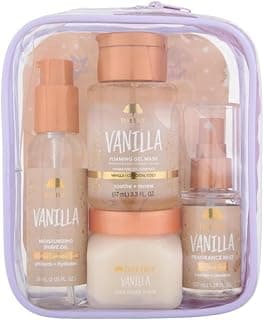 Exfoliating Body Scrub, Body Wash, Shave Oil & Body Spray, Self Care Gift Set, Nourishing & Moisturizing with Shea Butter Tree Hut Vanilla Everything Shower Gift Set, 4 Piece Kit, Travel Size B0FZWP44NM