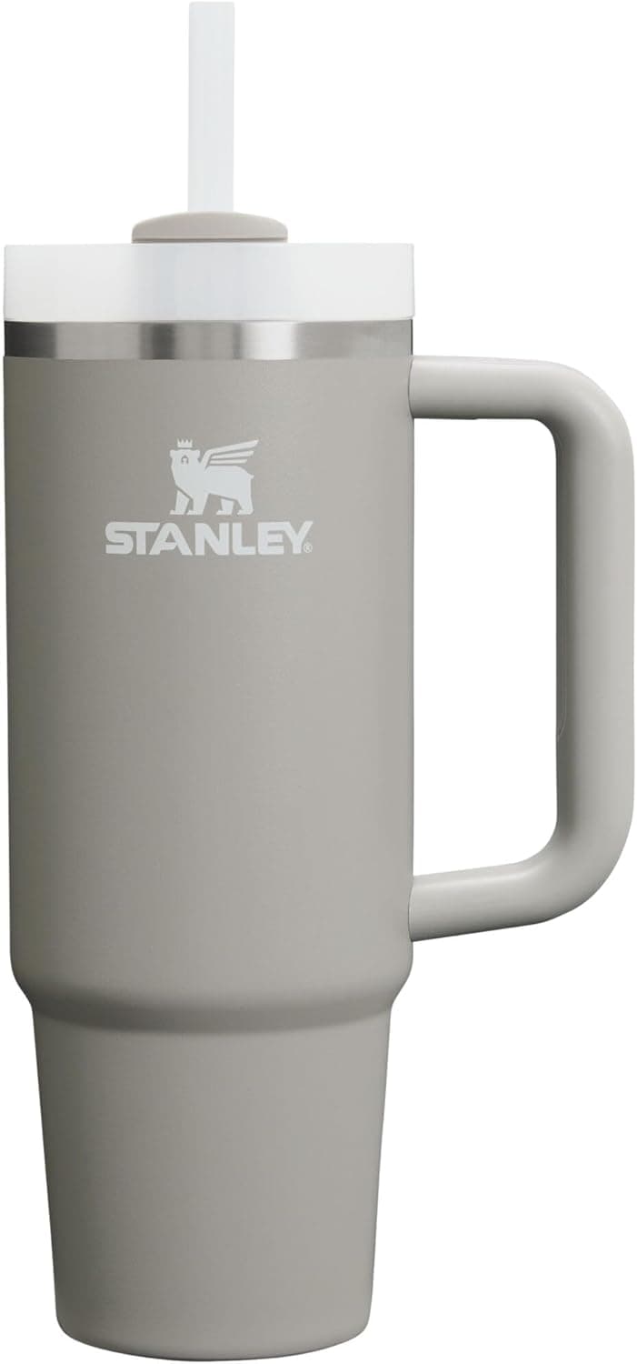 Handle and Straw | 3-Position Lid | Cup Holder Compatible for Travel | Insulated Stainless Steel Cup | BPA-Free STANLEY Quencher H2.0 Flow State Tumbler, 30 oz, Ash B0CJZF9XZZ