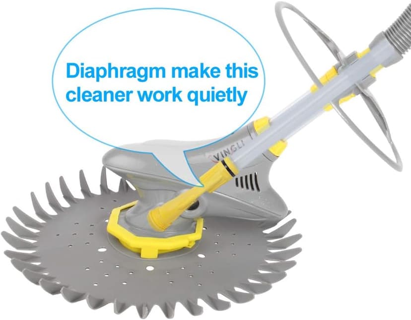 (2024 Upgrade) VINGLI Pool Vacuum Cleaner Automatic Sweeper Swimming Pool Creepy Vacuum (Grey)