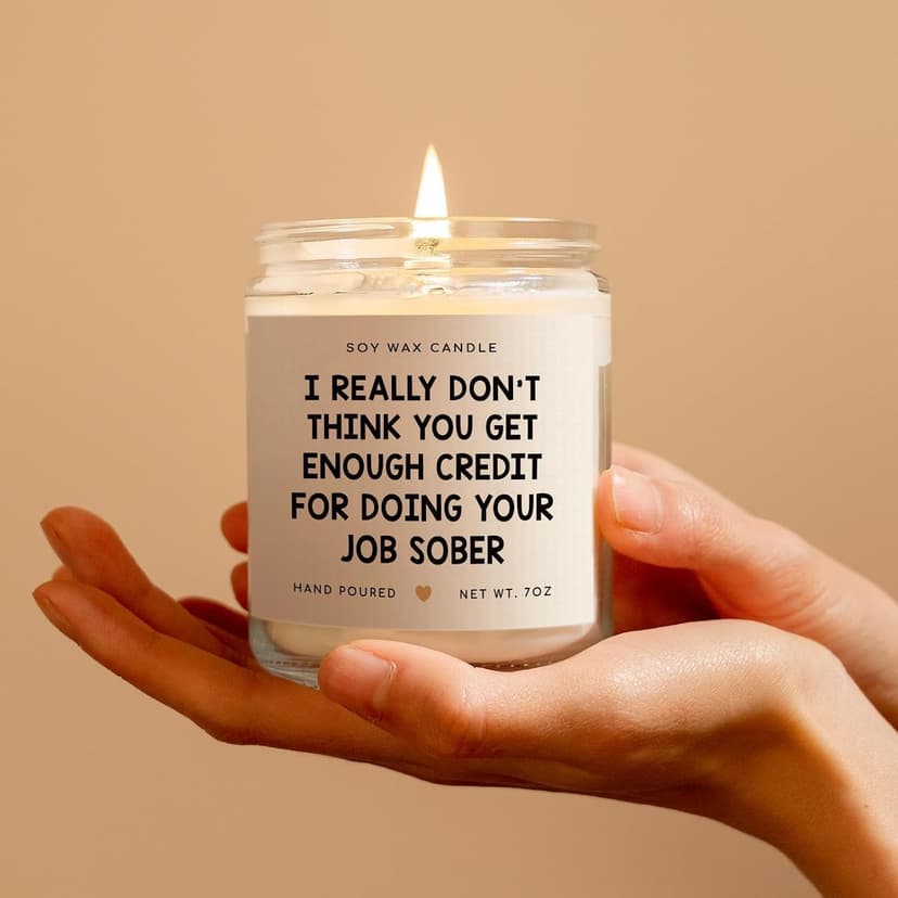 Birthday, Leaving Farewell Gifts for Coworkers, Work Bestie, Manager - Handmade Lavender Scent Natural Soy Wax Candle 7oz SteadStyle Bosses Day Gifts for Women Men, Best Boss Gifts for Boss Lady B0FDB3T8TS