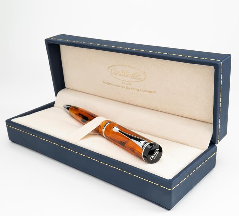 Conklin Duragraph Ballpoint Pen in Amber – Luxury Writing Instrument with Warm Amber Finish, Best Gift for Professionals & Collectors
