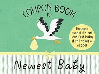 Coupon Book for Newest Baby: Gift for Second Baby | 10 Pre-Filled + 5 Blank Vouchers | Baby Shower or New Baby Gift