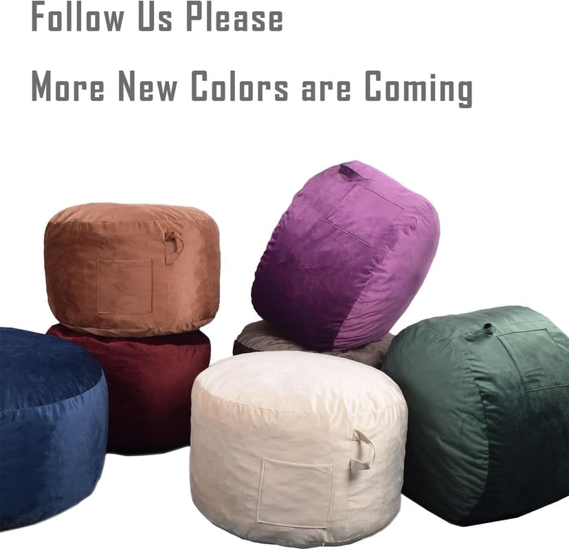 Bean Bag Chairs, Memory Foam Stuffing Bean Bag Chair for Adults/Teens/Kids, Velvet Lazy Sofa Furniture with Removable High-Rebound Memory Foam for Living Room Bedroom College Dorm