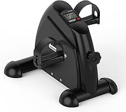 FITKS360 Under Desk Elliptical & Mini Exercise Bike - Seated Electric Leg Exerciser Under Table Oval Electric - Seniors Sit Exerciser Full Assembled Pedal with Remote Control