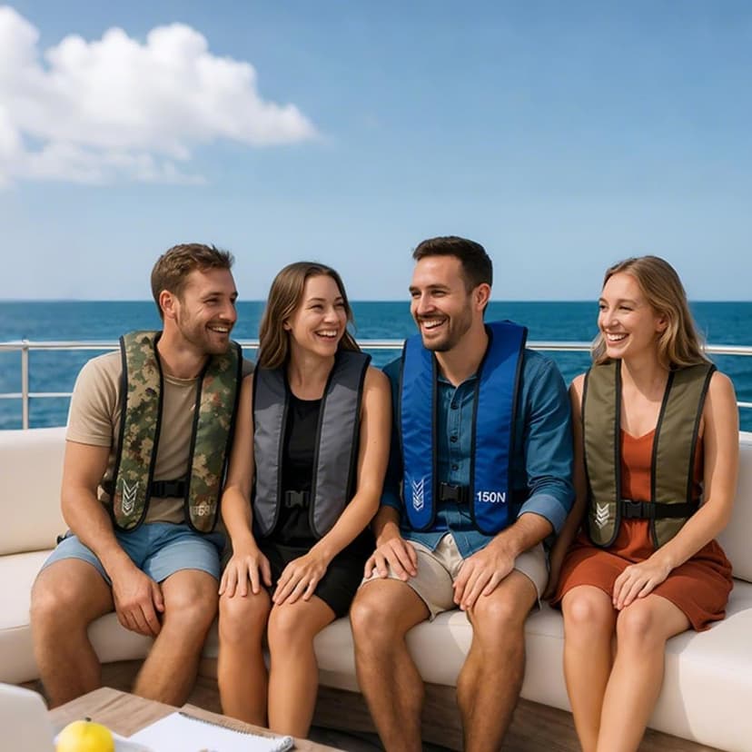 Automatic Inflatable Life Jacket | Low Profile PFD for Adults | Compact Design Self Inflating Life Vest | Supports up to 330 lbs