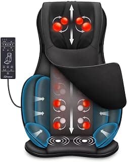 Snailax Neck Back Massager with Heat, Full Body Massage Chair Pad, Adjustable Compression, Rolling, Shiatsu Massage Seat Cushion, Chair Massagers,Gifts for Women, Man (Upgrade)