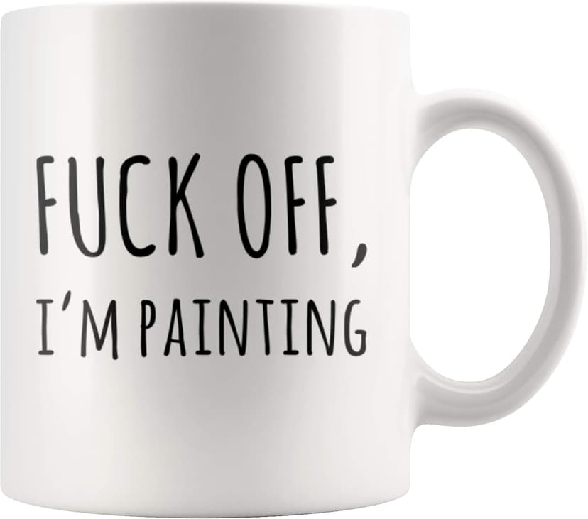 Painter Gifts Artist Mom Dad Boyfriend Girlfriend Husband Wife Appreciation Art Teacher Artwork Lover Novelty Drinkware Panvola F Off I'm Painting Artist Gift Ceramic Mug 11oz B084JVKZ1D