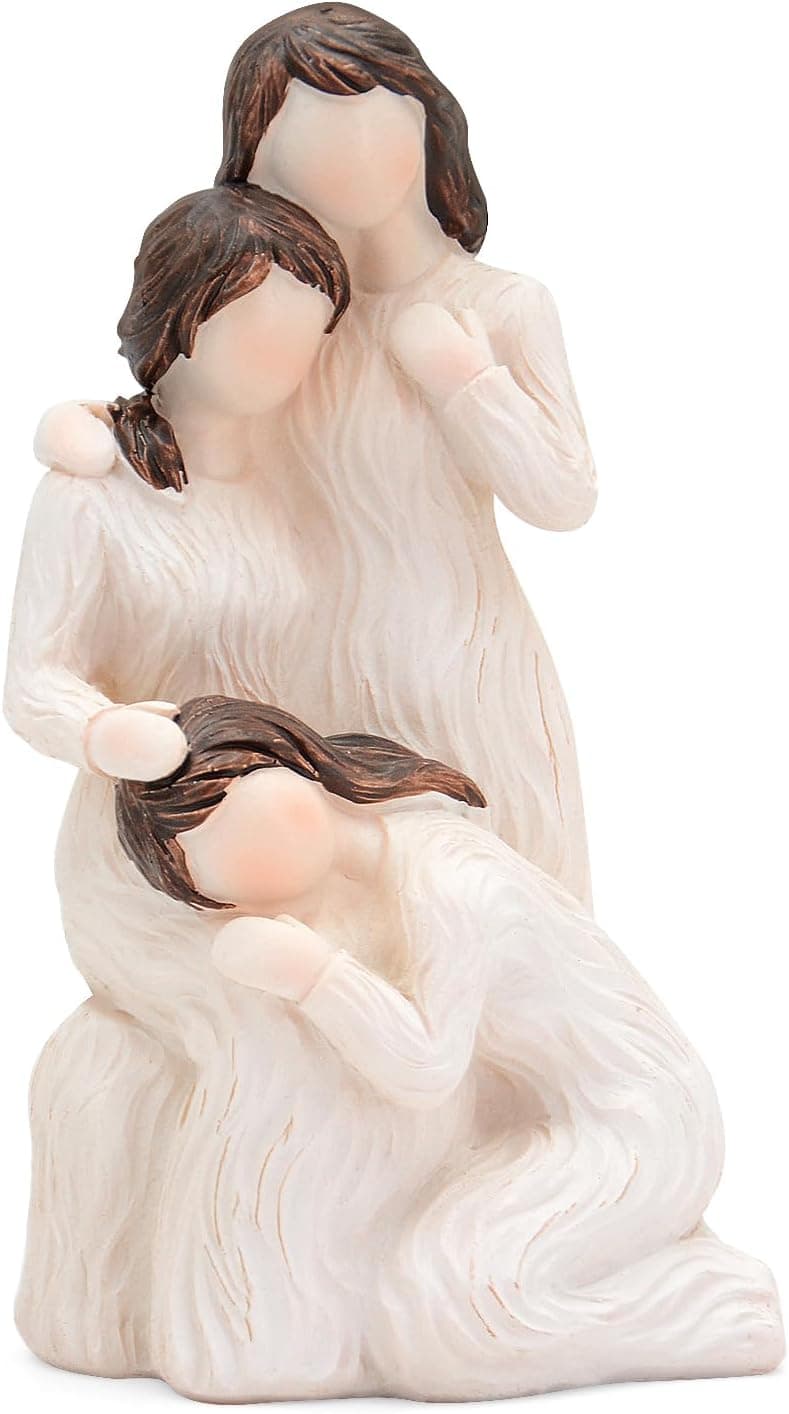 Vofstand Vofstand Sister Gifts for Women Couple - Three Women Figurines Gifts for Mom Girlfriends Couple Sisters, Sisters Gifts from Sister, Sculpted Hand-Painted Figure Anniversary Birthday Gifts