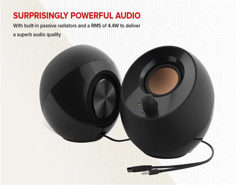 Creative Labs Pebble 2.0 Channel Computer Stereo Speakers - Black