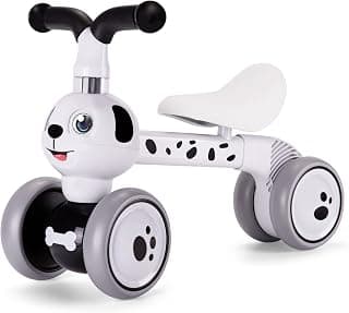 YGJT Baby Balance Bike Toys for 1 Year Old, Birthday Gifts for Boys and Girls, Silent Wheels & Non-Pedal Baby Walker Riding Toys for 10-36 Months Toddlers, Kids First Bike Gifts Spotty Dog B07RFLR3VY