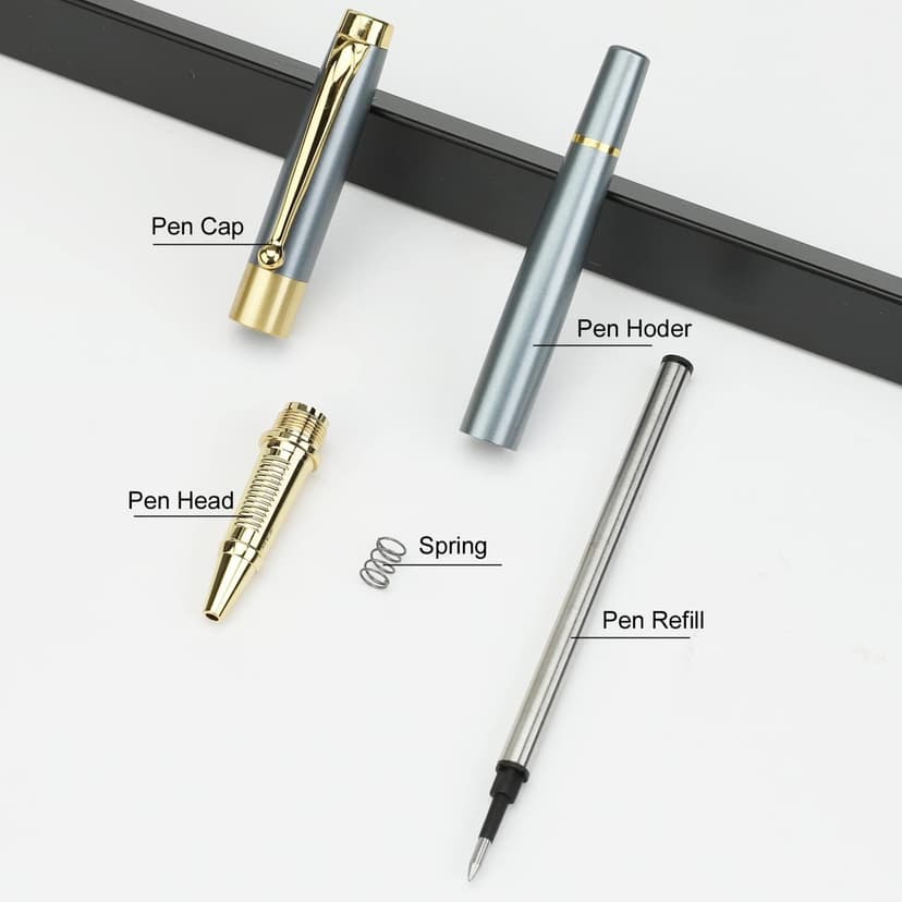YIVONKA Ballpoint Pen Black Refill,Luxury Ballpoint Line width 0.5mm,Best Ball Pen Gift Set for Men & Women Professional Executive,Office,Nice BallPens Classy Gift Box (Blue)
