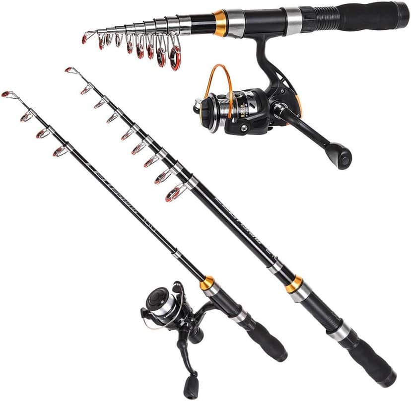 Gigicloud 1PCS Telescopic Fishing Rod 1.0m-2.3m Fishing Pole Glass Rod Super Short Mini Bass Bait Casting Fishing Rod