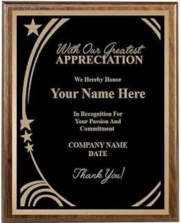 Crown Awards 8x10 Personalized Recognition Plaque Trophy Award B08XWCRK1P