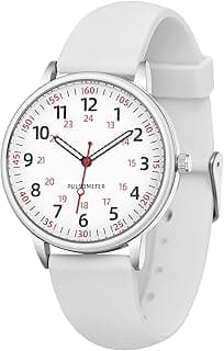 IBSO Women Watch for Nurse Easy to Read Dial Wristwatches Silicone Band Water Resistant Watches Second Hand and 24 Hour