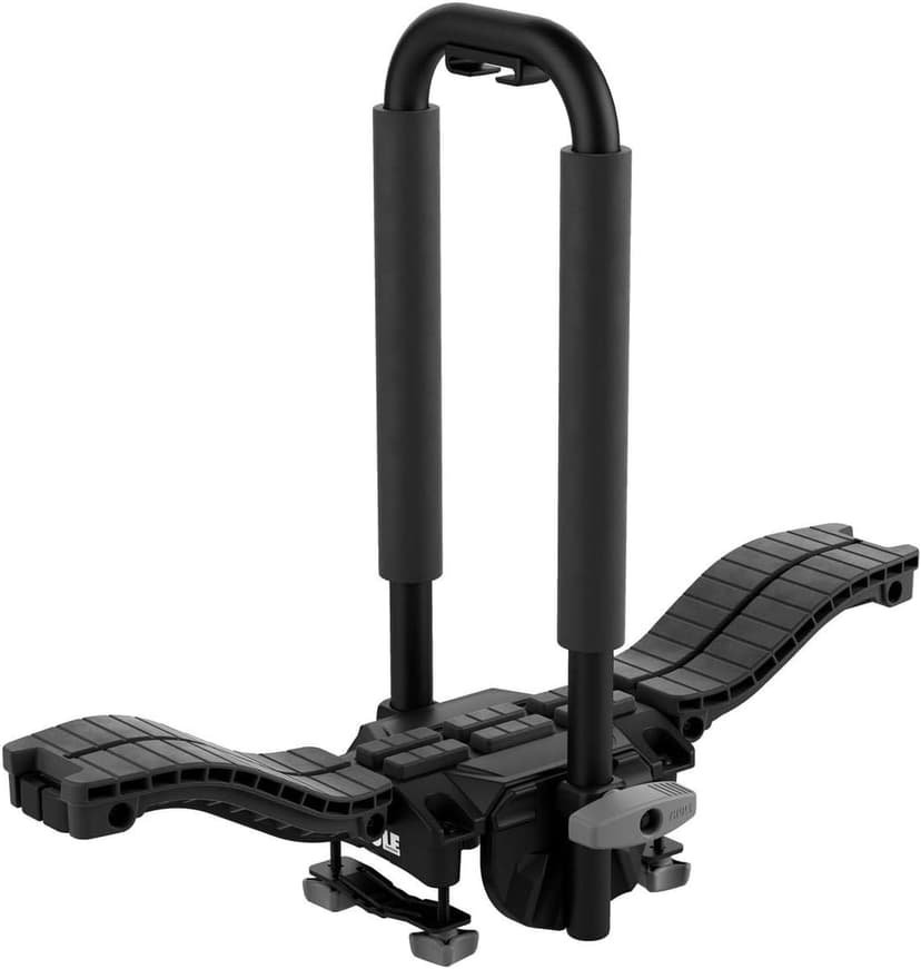 Thule Compass Kayak and SUP roof Rack - Carries 2 Kayaks or 2 SUPs - J-Style Carrier - Universal mounting Hardware Included - Fits 36" Wide Kayaks and SUPs - 130lb Weight Limit