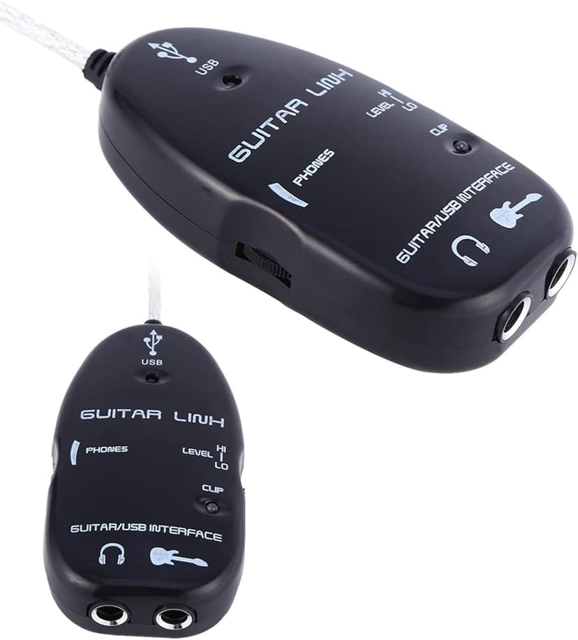 Sunicon Professional USB Guitar Cable, Guitar to USB Interface Cable Link Audio with Software CD Driver for PC Recording Adapter