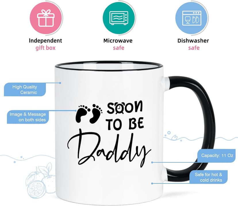 YHRJWN New Dad Gifts, Christmas Gifts for New Daddy, Father to Be Gift, Expectant Dad Gift, Soon to Be Daddy Set