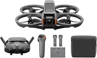 DJI Avata 2 Fly More Combo (3 Batteries), FPV Drones with Camera for Adults 4K, Immersive Experience, One-Push Acrobatics, Built-in Propeller Guard, 155° FOV, Drone Compliant with FAA Remote ID